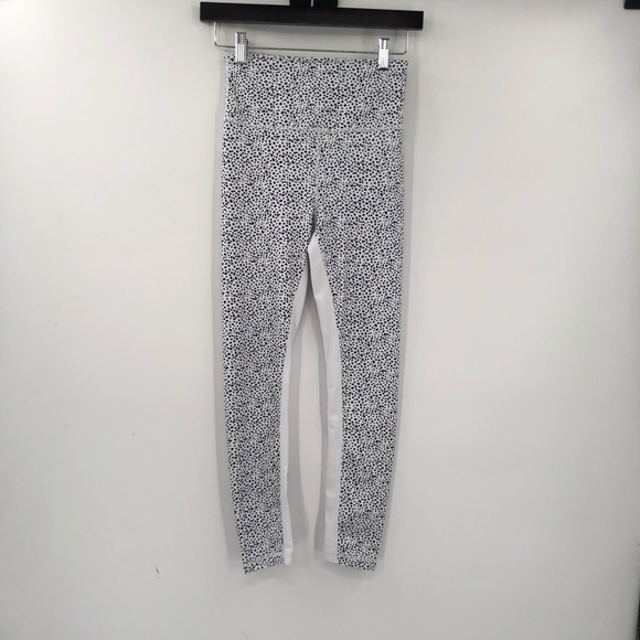 ALL FENIX x ANTHROPOLOGIE Montana High Rise Legging XS White Black Dots Spots - Picture 2 of 8